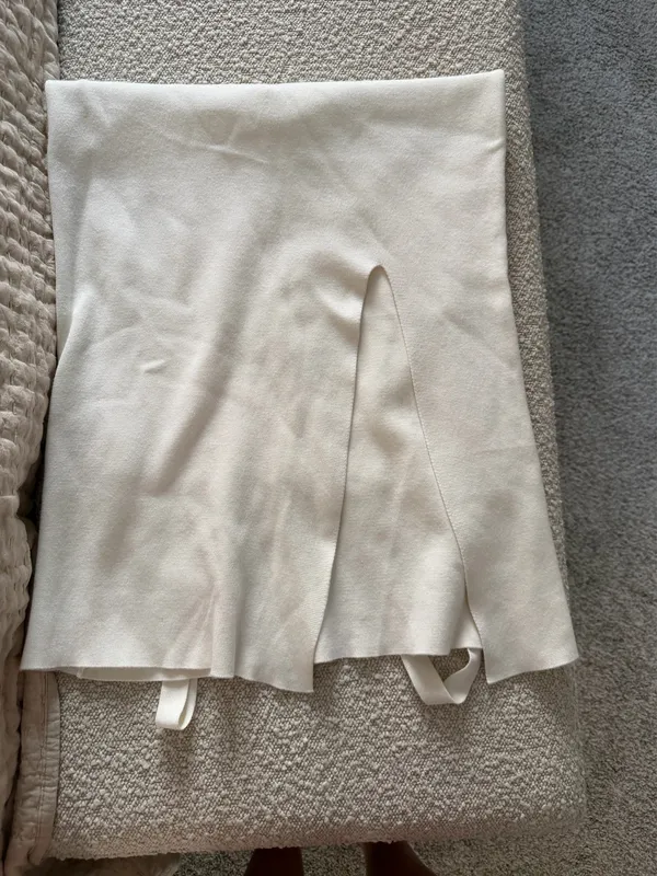 Abercrombie White Knit Midi Dress - Image 7