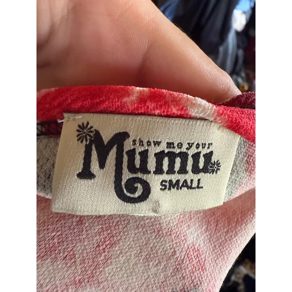 Show Me Your‎ Mumu Floral Long Sleeve Top Black Red Pink Size Small - Image 3