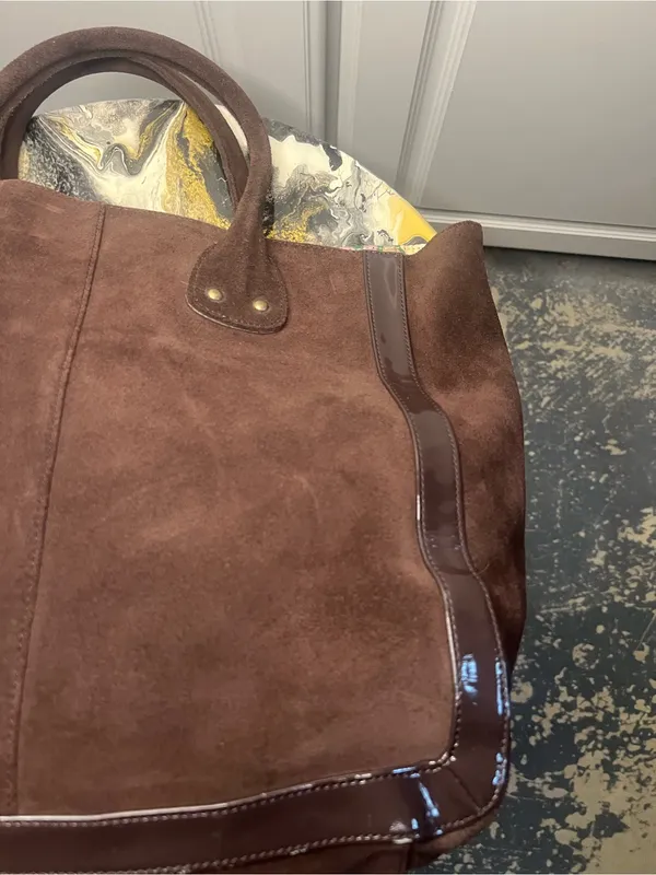 Y2K Gap Genuine Suede Brown Tote Bag - Image 4