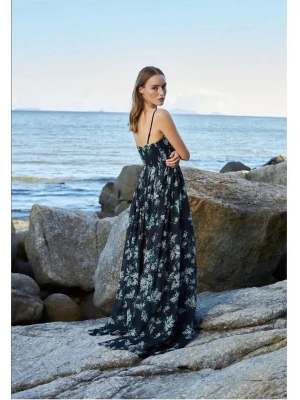 Sau Lee Georgina Gown Floral Print Maxi Dress UK14/US10 - Image 4
