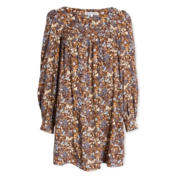 NWT reformation Blake long‎ sleeve shift dress M - Image 3
