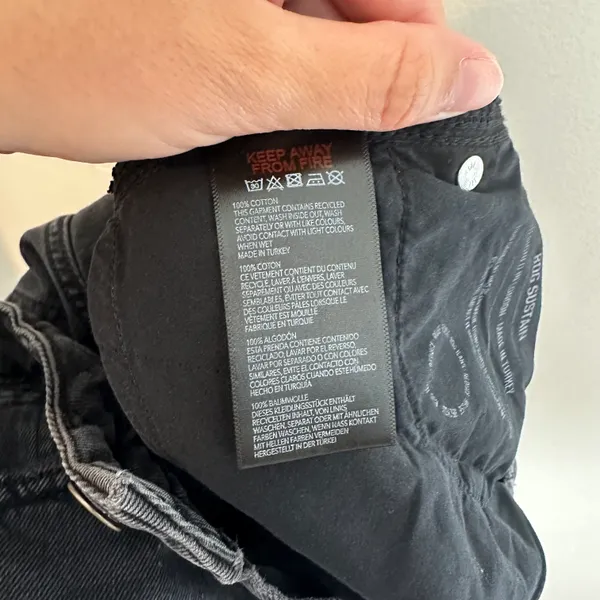 NWT - Urban Outfitters Puddle High Waist Denim Wide Leg Jean Goth Grunge - Image 11