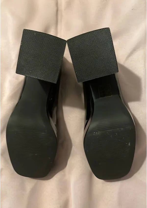 Black Cider Chunky Heeled Loafers - Image 4