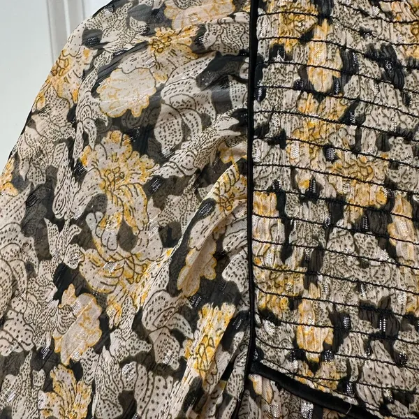 Free‎ People Swinging Sheer Floral Print Dress Mini Dress size medium - Image 3