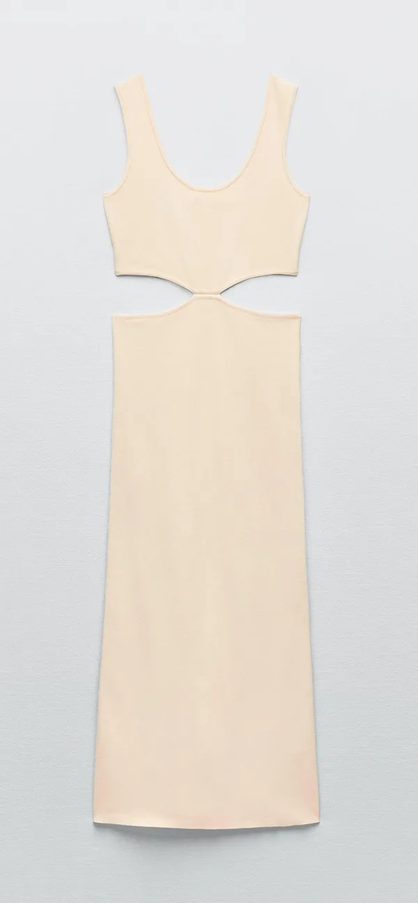 ZARA nwt ribbed knit cut out midi dress - Image 7