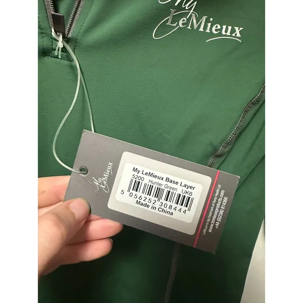 NWT Woman's My LeMieux Base Layer Quarter Zip In Hunger Green Size UK 6 or XS - Image 3