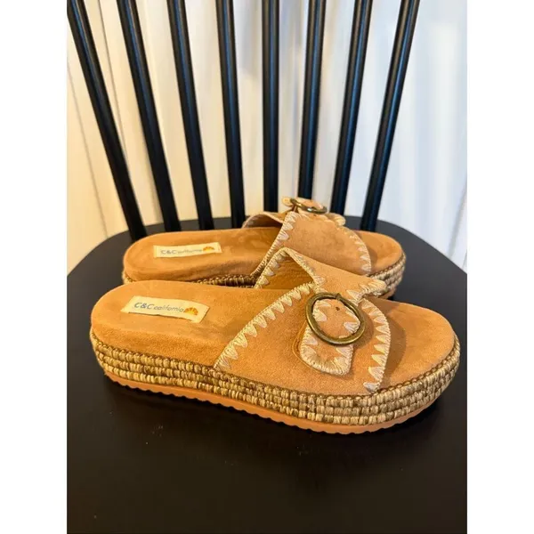 C&C California Barista platform stitched sandal size 6 - Image 8