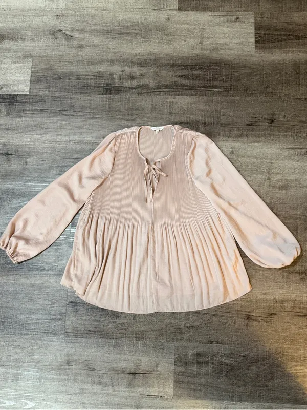 LUCKY BRAND Pleated Peasant Top in Blush - Image 3