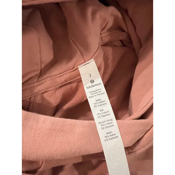 Lululemon Pink Pastel Hooded Scuba Hoodie Size 2 - Image 9