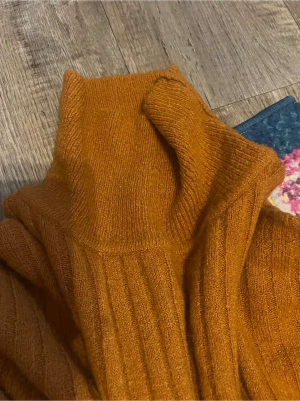 ASOS Women’s Ribbed Turtleneck Sweater - Rust - Image 9