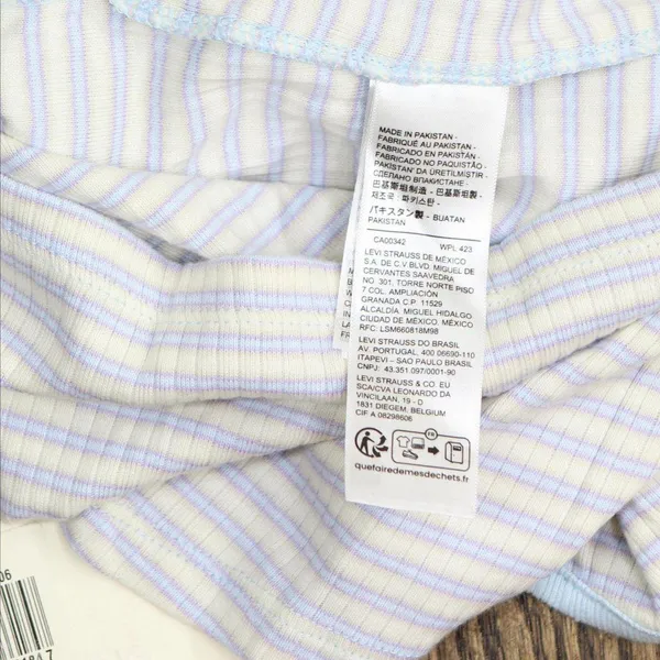 NWT Levi's Striped Britt Cotton Snap-Front Top A50550006 2X Sade Stripe Blue - Image 6