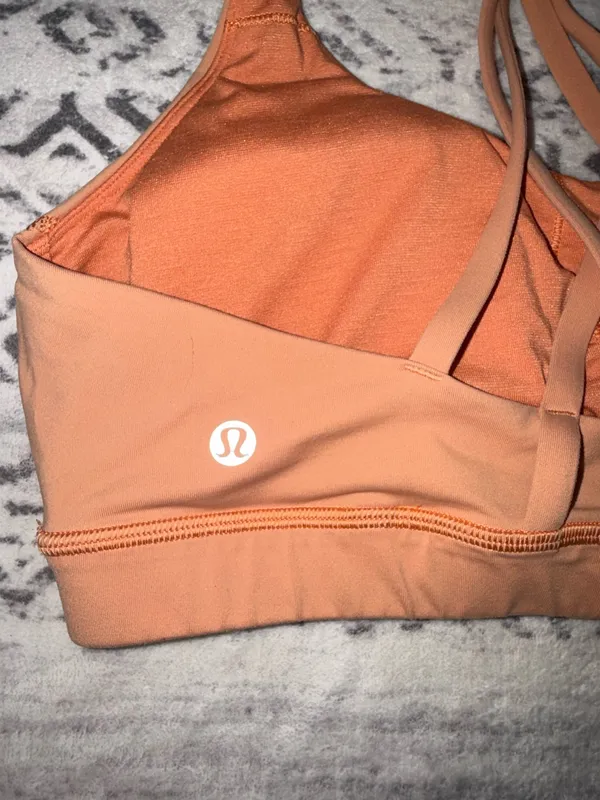 Women’s lululemon Strappy Energy Sports Bra - Peach - Image 4