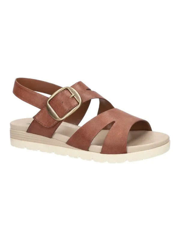Easy Street Daydream Womens Slingback Wedge Sandals DAYDREAM Cognac Brown 9WW - Image 10