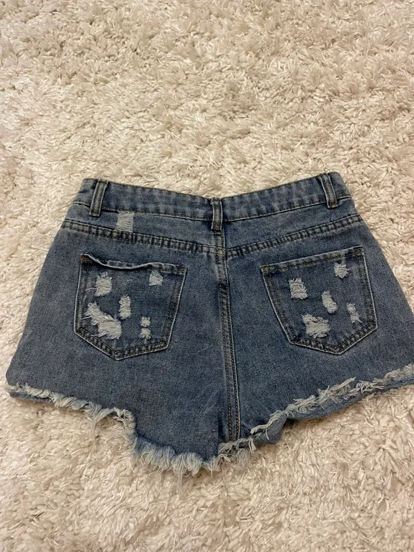 Ripped Jean Shorts Size M - Image 5