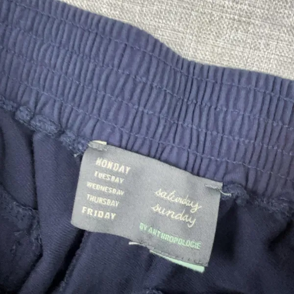 Saturday Sunday By Anthropologie Sweatpants Womens XS Petite Blue Elastic Waist - Image 6
