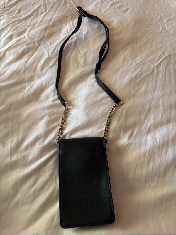DKNY Black Chain-Strap Crossbody Phone Bag - Image 2