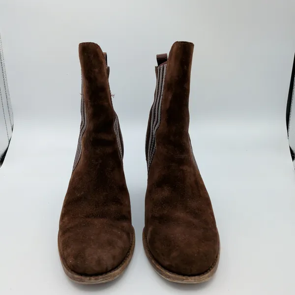 UGG Olivia Chelsea Heeled Boots Women Brown Suede Leather‎ Ankle 8.5 5597 - Image 3