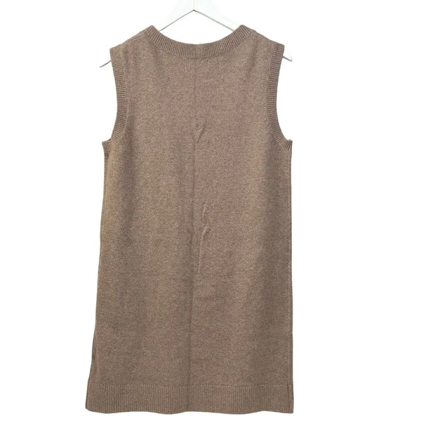 Old Navy SoSoft Sweater Mini Dress NWT Sleeveless‎ V-Neck Marled Brown M - Image 3