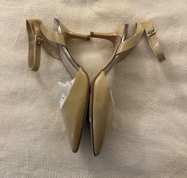 Louise et Cie Esperance Bisque Nude Patent Pointed Toe Pumps Size 9 - See Pics - Image 8