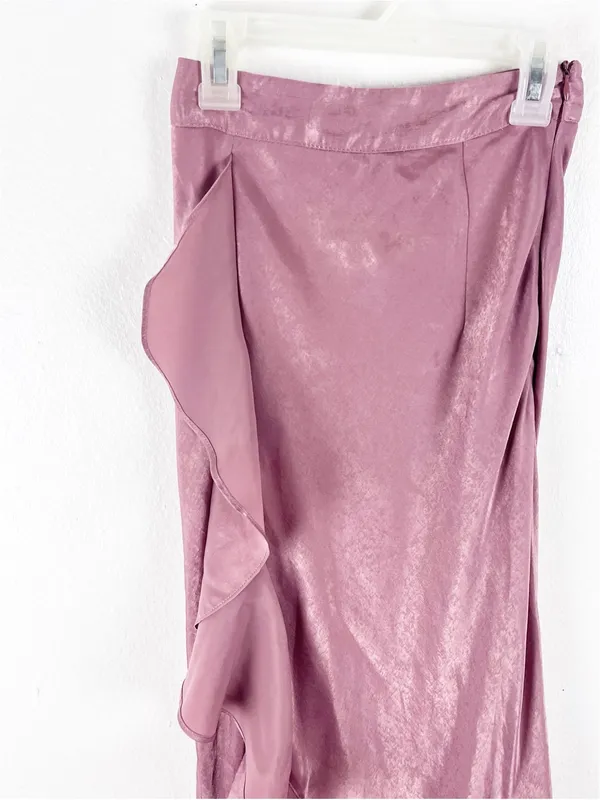 WE ARE KINDRED Frenchie Asymmetrical Ruffle Trim Maxi Skirt Size 0 Boho Chic - Image 6