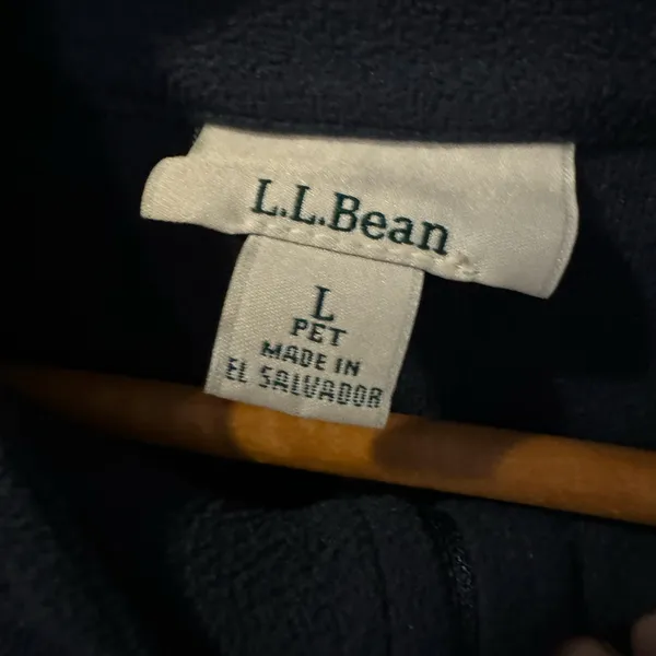 LL Bean‎ Fleece Jacket Womens Size L Full Zip Blue - Image 2