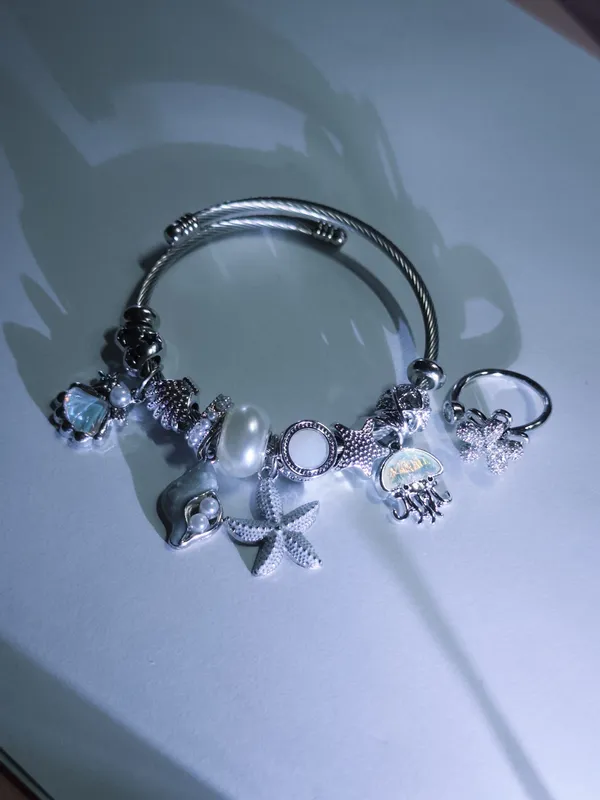 Silver Ocean Charm Bracelet - Image 2