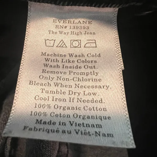 Everlane The Way High Jean Washed Black Organic Cotton Straight Leg Denim 27 - Image 4
