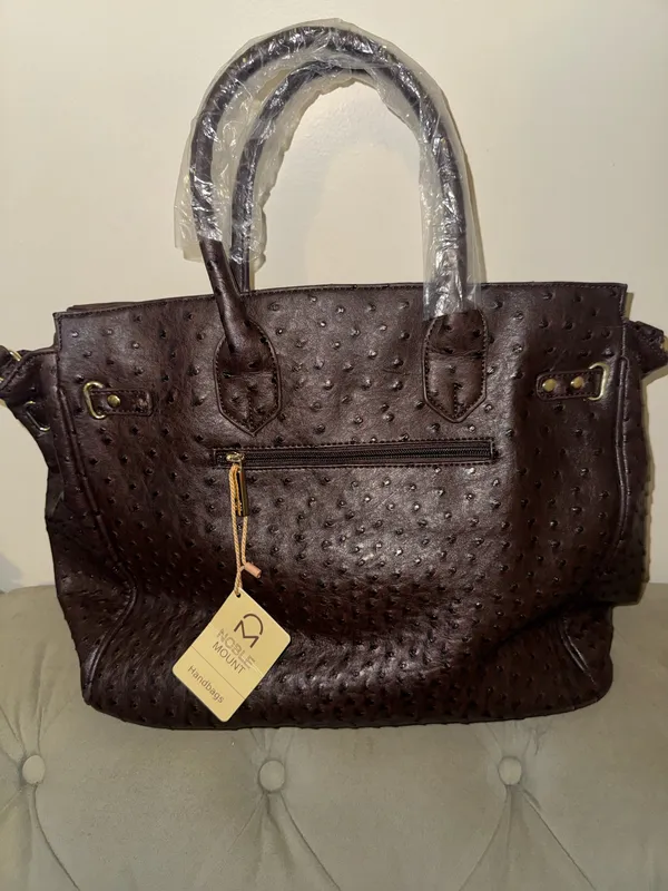 Noble Mount London Ostrich Office Tote Bag brown - Image 2