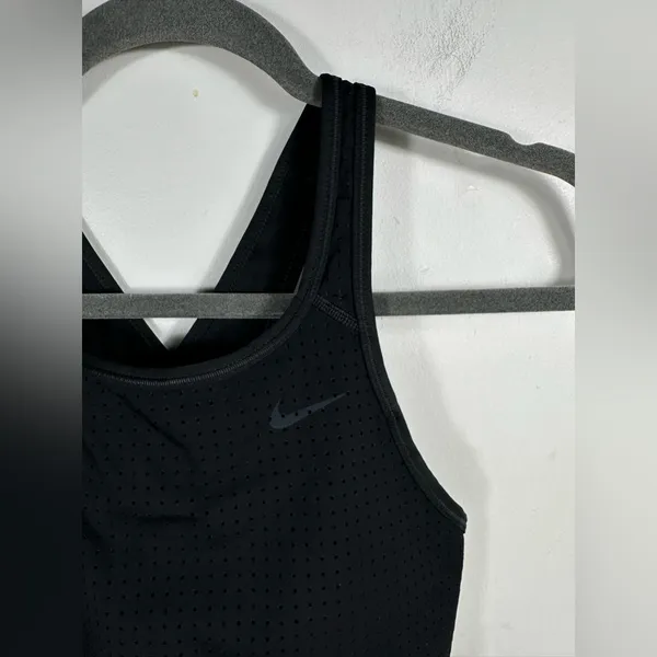 Nike Pro Dri-Fit Black Perforated‎ Sports Bra Racerback Women’s S - Image 4