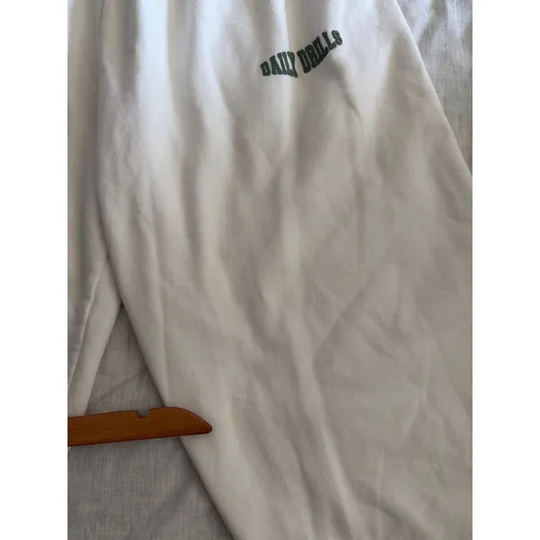 Daily Drills Made in USA Cotton Sweatpants XS/S White Logo Pants Joggers - Image 9
