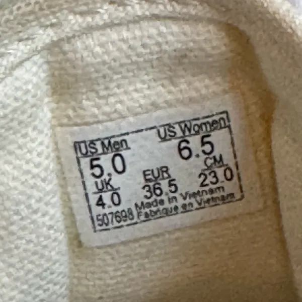Vans Old Skool Cream and White Sneakers Womens size 6.5 - Image 11