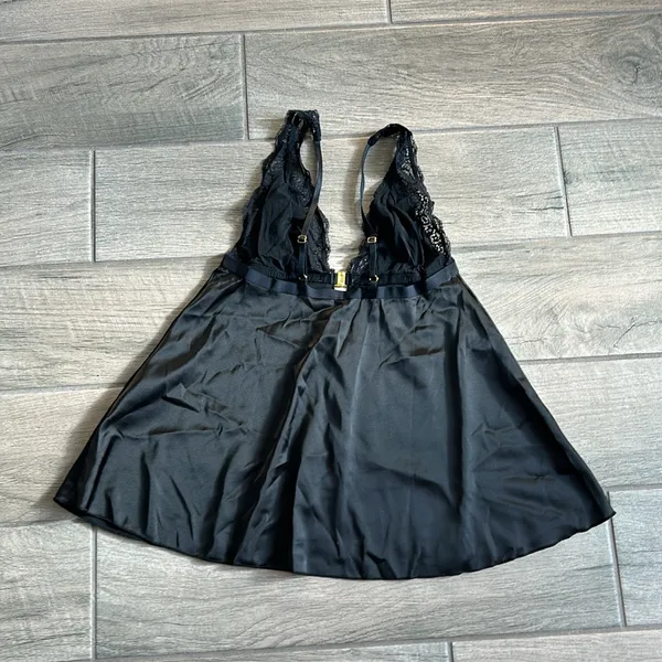Being my most beautiful self black open front lingerie - Image 4