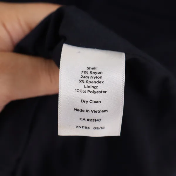 Talbots Dress Womens 16 Sleeveless Shift Navy Blue Faux Pocket Good - Image 3