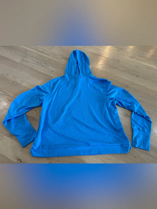 Vuori Women's Halo Essential Hoodie Baltic blue heather size large - Image 12