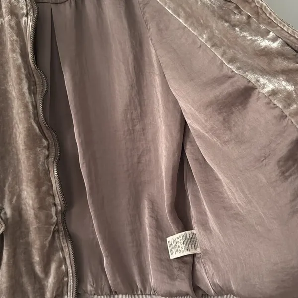 Free People Women's Crushed Velvet Bomber Jacket Boho Holiday Date Night - Image 6