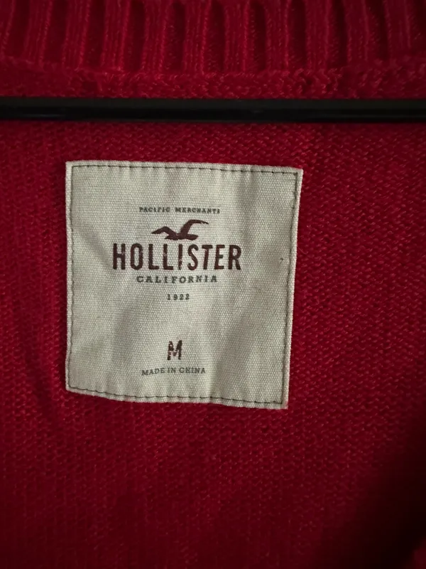 Y2K Hollister Sweater Cable Knit V-Neck - Image 2