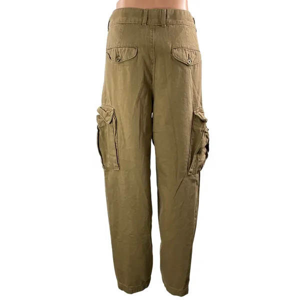 Banana Republic Women's Tan Utility High Rise Baggy Cargo Denim Jeans Size 30/10 - Image 3