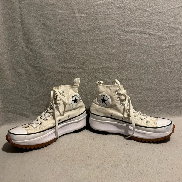 Converse Run Star Hike Platform Unisex High Top Sneakers light beige M 6.5 W 8 - Image 5