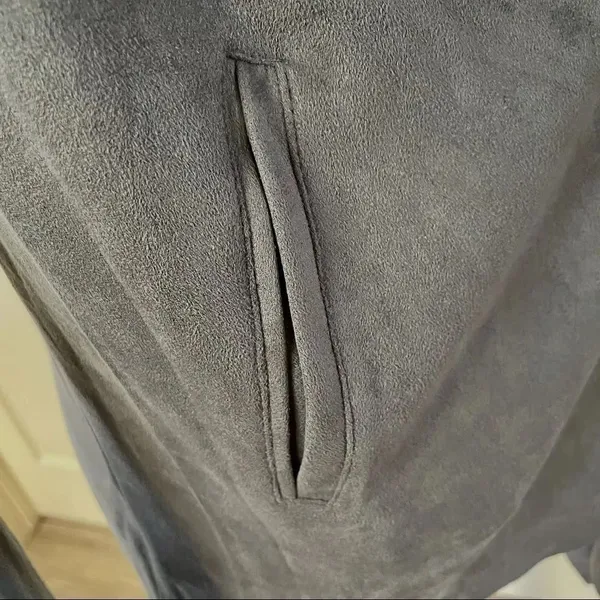 Anthro Blank NYC  grey draped velour jacket - Image 7