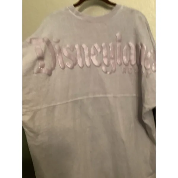 Disney Parks Disneyland Lavender Light Purple Sparkle Glitter Spirit Jersey XXL - Image 3