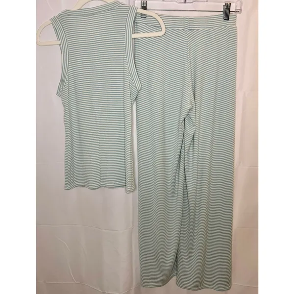 Summersalt Blue and White Striped Pajama Set Women's sz. S - Image 3