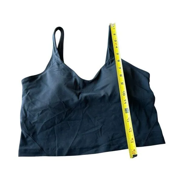 Lululemon Women’s 10 Align Tank Solid Black Fitted Crop Padded Basic Trendy New‎ - Image 9