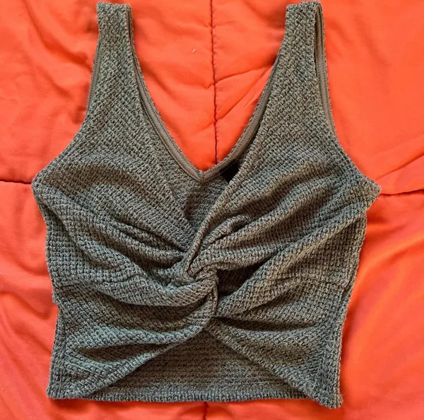 Windsor Green Knit Crop Top - Image 2