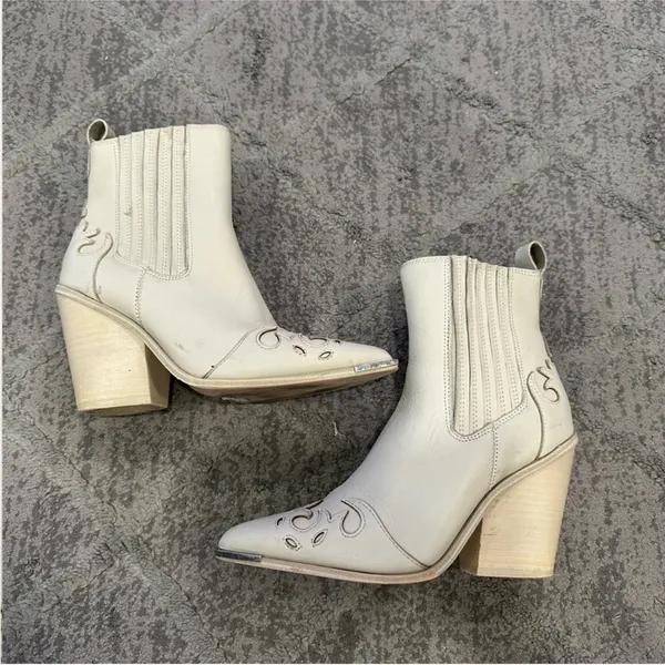 Steve Madden Multi Leather Pointed-Toe Western Booties - Image 3