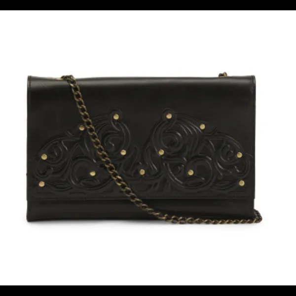 Patricia Nash Leather Clutch Crossbody Chain Bag Studded Italian Leather - Image 4