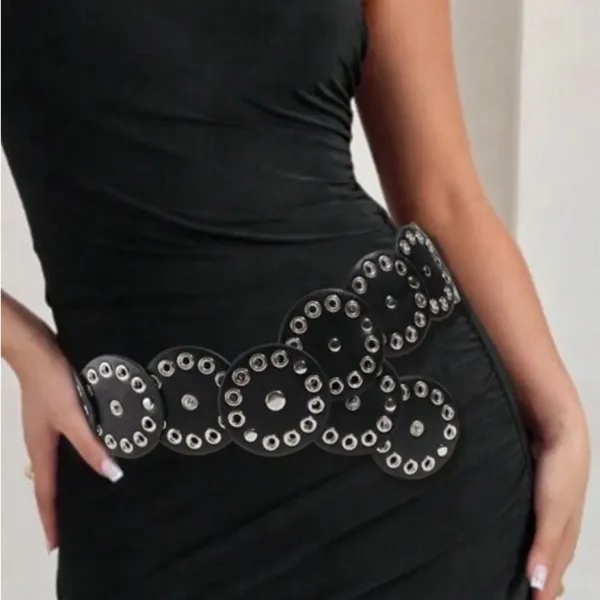 Black leather belt - Image 2