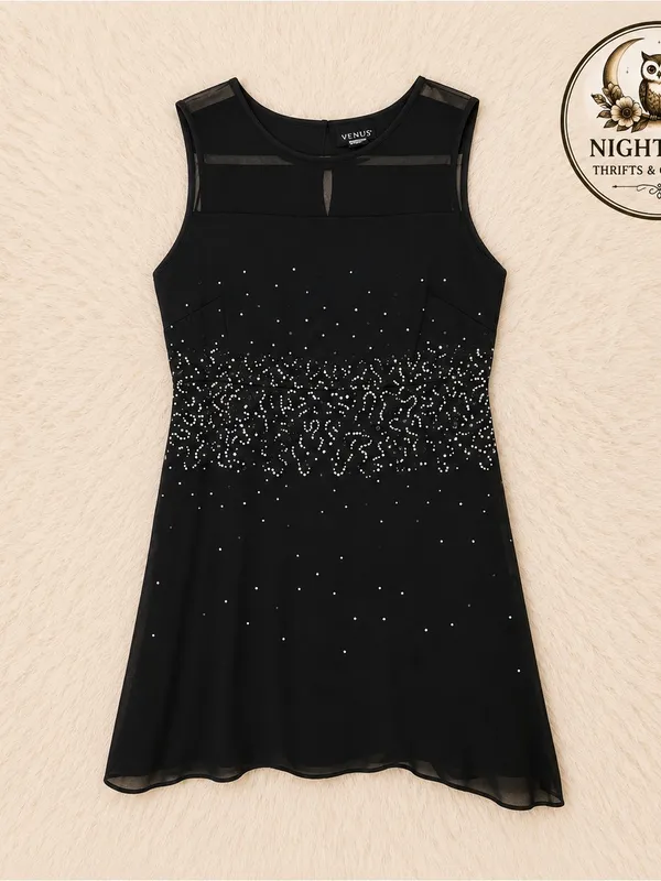 Venus Women’s Black Dress Sequins,‎ lined, Summer Formal size 16 XL - Image 6