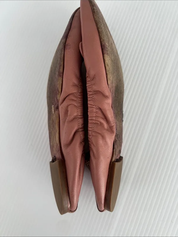 Tory Burch Dusty Rose Leather Ballet Flats with Bow - Image 4