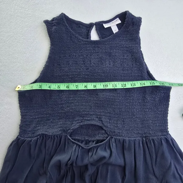 Isabel by Ingrid &‎ Isabel Navy Blue Smocked Cutout Maternity Midi Dress XL - Image 8