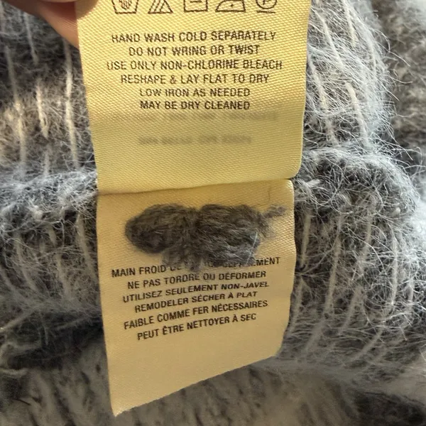 Sleeping On Snow Anthropologie Gray White Wool Blend Sweater‎ Women Medium Shirt - Image 6